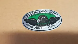Falcon Aircraft Propeller Decal Set - Pressure Sensative Aluminum